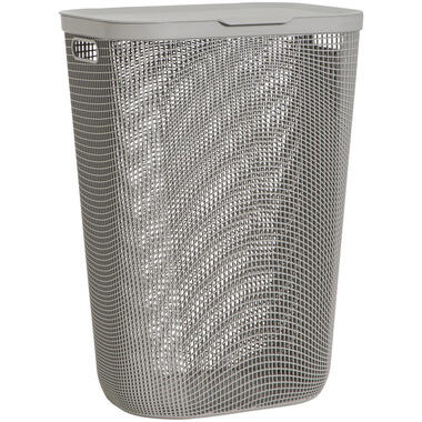 Wasmand met deksel Mesh taupe - 55L product