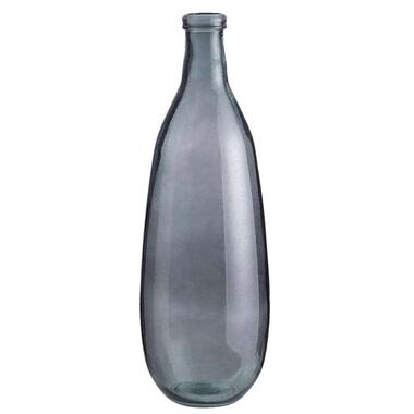 Vaas Sara - grijs - gerecycled glas - 75xØ25 cm - Leen Bakker
