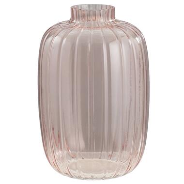 Vaas Pip roze glas 30xØ20 cm - Leen Bakker