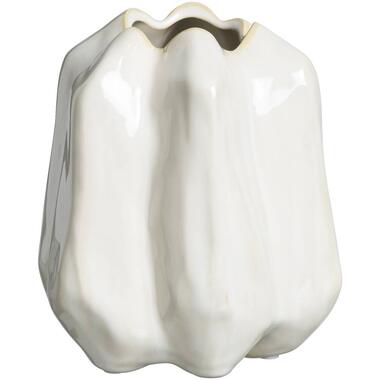 Vaas Fleurie - off-white - stoneware - 16,5x14,5x16,2 cm product