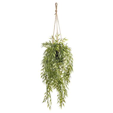 Kunst hangplant Bamboo - groen - Leen Bakker