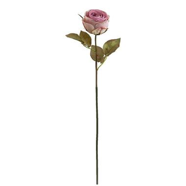 Kunstbloem Roos - roze - 61 cm - Leen Bakker