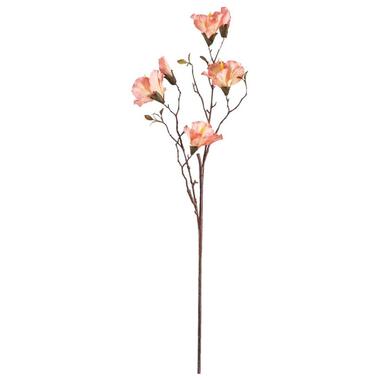 Kunstbloem Eustoma Spray - roze - 68 cm - Leen Bakker