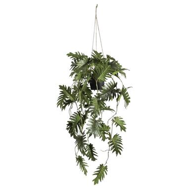 Kunsthangplant Philodendron in pot - groen - 80 cm - Leen Bakker