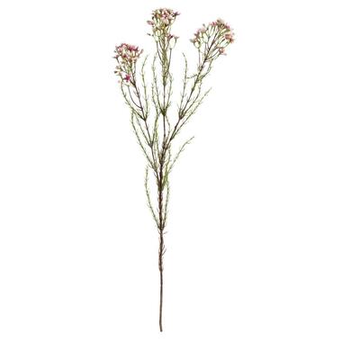 Kunsttak Wax Flower Spray - Roze - 78 cm - Leen Bakker