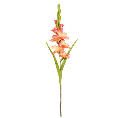 Kunstbloem Gladiolus Spray - Peach - 93 cm product