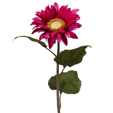 Kunstbloem Sunflower Velvet spray - Fuchsia - 78 cm - Leen Bakker