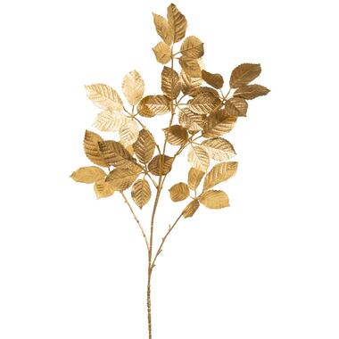 Kunsttak Fagus spray - goud - 90 cm - Leen Bakker