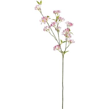 Leen Bakker Kunstbloem Blossom Spray - roze - 90 cm