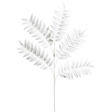 Leen Bakker Kunsttak Blad - wit - 105 cm