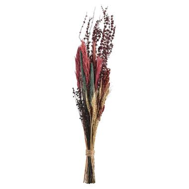 Droogbloemen boeket nature - roze - 100 cm - Leen Bakker