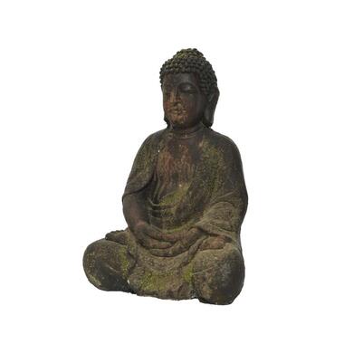 Beeld Boeddha - bruin - 30x17x21 cm - Leen Bakker