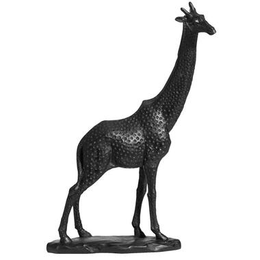 Beeld Giraf - zwart - 38,5x26,5x12 cm - Leen Bakker