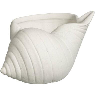 Leen Bakker Deco schelp - off-white - 10x16x14 cm