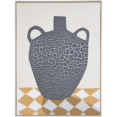 Schilderij Vase off-white MDF - 60x45 cm
