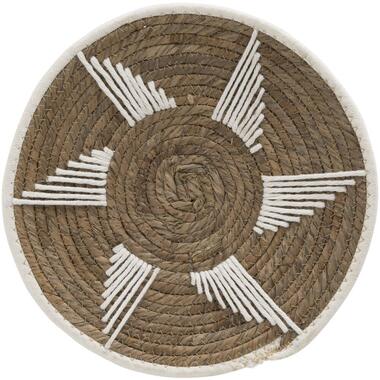 Wanddecoratie Botanic S - wit/naturel - Ø30 cm product