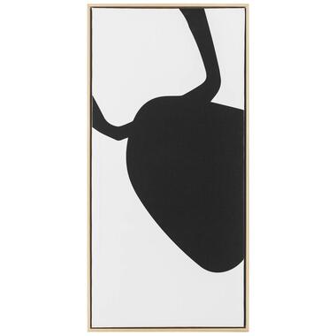 Schilderij Abstract Line - zwart - 82,5x42x3,5 cm - Leen Bakker