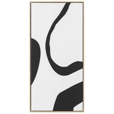 Schilderij Abstract Spot - zwart - 82,5x42x3,5 cm - Leen Bakker