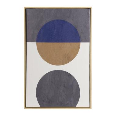 Schilderij Abstract Circle - multikleur - 60x40 cm - Leen Bakker