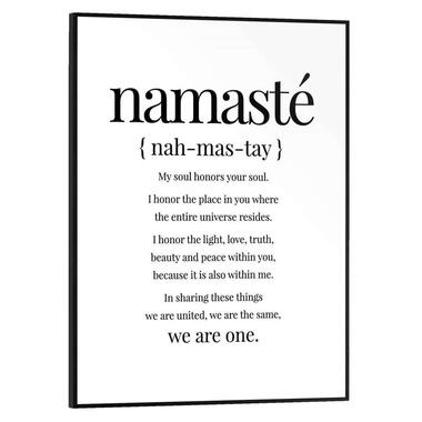 Poster met lijst Namaste - 40x30 cm - Leen Bakker