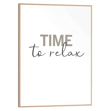 Poster met lijst Time to Relax - 30x40 cm - Leen Bakker