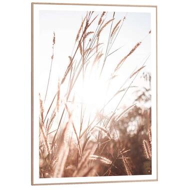 Poster met lijst Zonnig Gras - 70x50 cm - Leen Bakker