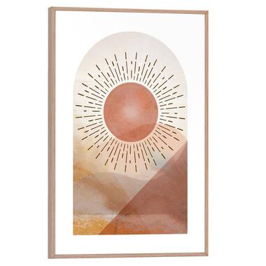 Poster Abstract sun - 30x20 cm - Leen Bakker