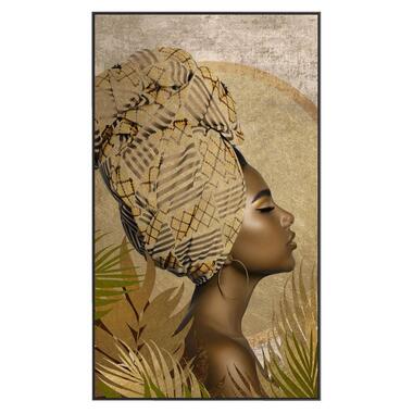 Schilderij Vrouw shawl fcl - 118x70 cm - Leen Bakker