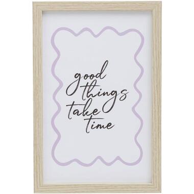 Leen Bakker Poster Good Things - MDF/glas - 30x20 cm