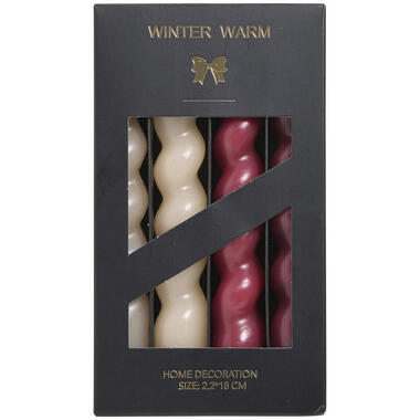 Dinerkaars Twist set roze/paars - 4 stuks product