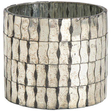 Waxinelichthouder spiegel bruin glas 10xØ11 cm product