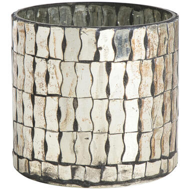 Waxinelichthouder spiegel bruin glas 11xØ11 cm product