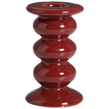 Kandelaar Bobble - rood -10,5xØ6,2 cm product