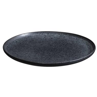 Ontbijtbord Liz - Zwart - Stoneware - Ø21,4 cm - Leen Bakker