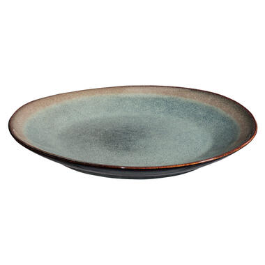 Ontbijtbord Ella Groen/Bruin Stoneware ø17,7cm - Leen Bakker