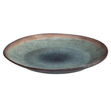 Dinerbord Ella groen bruin stoneware ø27,5cm Leen Bakker