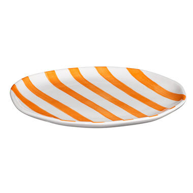Dinerbord Streep - Oranje - Aardewerk - Ø27 cm product