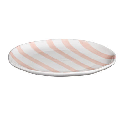 Dinerbord Streep - Peach - Aardewerk - Ø27 cm product