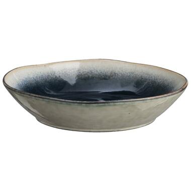 Pastabord Dorean blauw stoneware Ø23 cm - Leen Bakker