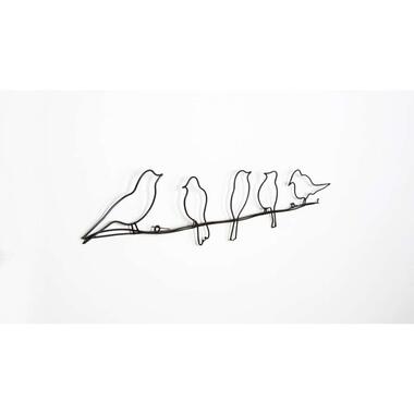 Art for the Home Metal Art Birds on a Wire - Zwart - 60x12,5 cm product