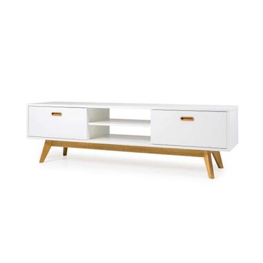 Tenzo TV-meubel Bess - wit/eiken - 50x170x43 cm - Leen Bakker