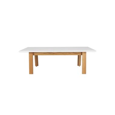 Tenzo salontafel Profil - wit/eiken - 38x120x60 cm - Leen Bakker