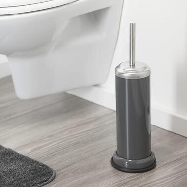 Sealskin toiletborstelgarnituur Acero - grijs - 41x12,6x12,6 cm - Leen Bakker