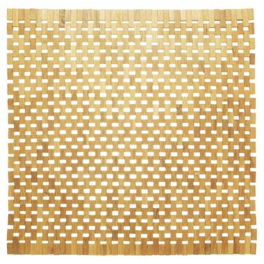 Sealskin badmat Woodblock - bruin - 60x60 cm - Leen Bakker
