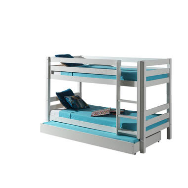 Vipack stapelbed Pino met onderbed - wit - 140x103x208 cm product