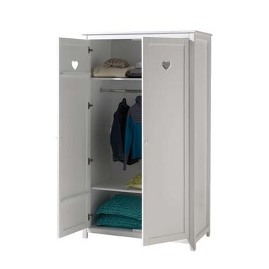 Vipack 2-deurs kledingkast Amori - wit - 190x110x57 cm - Leen Bakker