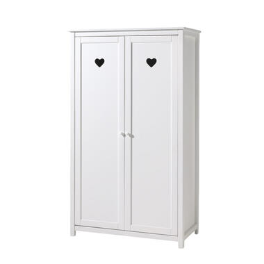Vipack 2-deurs kledingkast Amori - wit - 190x110x57 cm - Leen Bakker