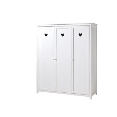 Vipack 3-deurs kledingkast Amori - wit - 190x159x57 cm - Leen Bakker