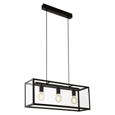 EGLO hanglamp Charterhouse 3 - lichts zwart/helder product