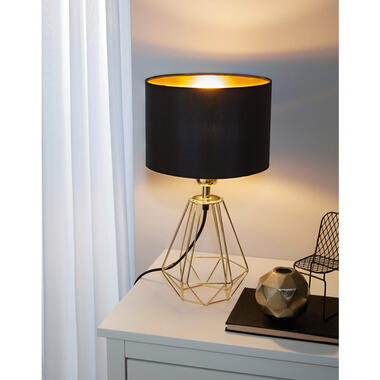 EGLO tafellamp Carlton 2 - zwart/goud - Leen Bakker